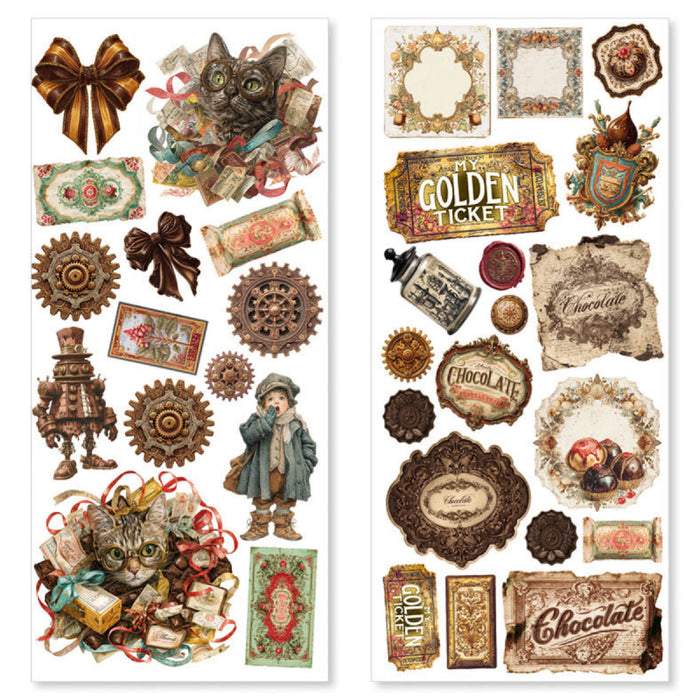 Ciao Bella Paper Chocolate Wanderlust Art Transparent Stickers 5pc