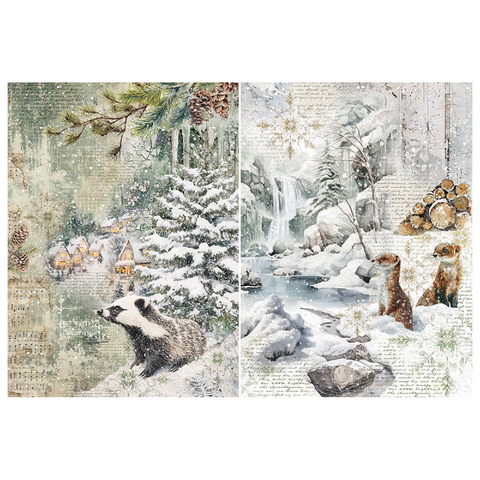 Ciao Bella Forest Tales A4 Mixed Rice Paper 4pc