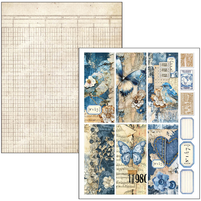 Ciao Bella Urban Blue Denim A4 Maxi Mixed Media Book