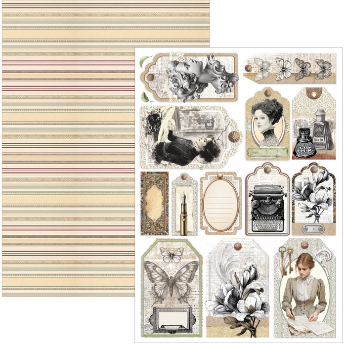 Ciao Bella Typographic A4 Scrapbooking Paper Set