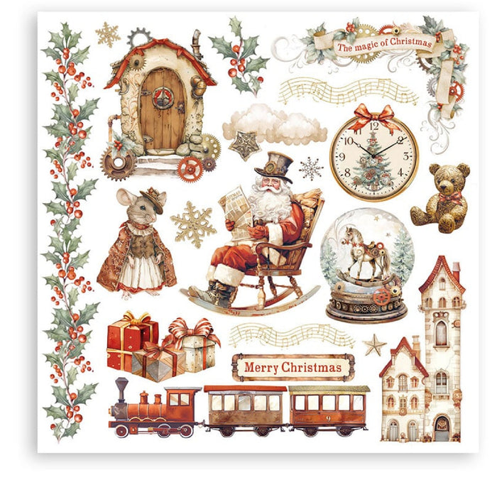 Stamperia Gear Up For Christmas Rub On Transfers - Assorted Pack