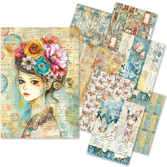 Ciao Bella Craftmix Quintessential Mixed A5 Paper Pack 8pc