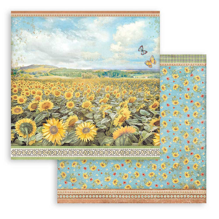 Stamperia Sunflower Art 12" x 12" Scrapbooking Paper Pad