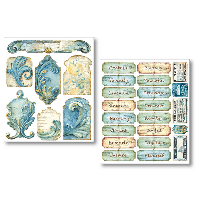 Ciao Bella Paper Edge of the Ocean Sticker Set 10pc