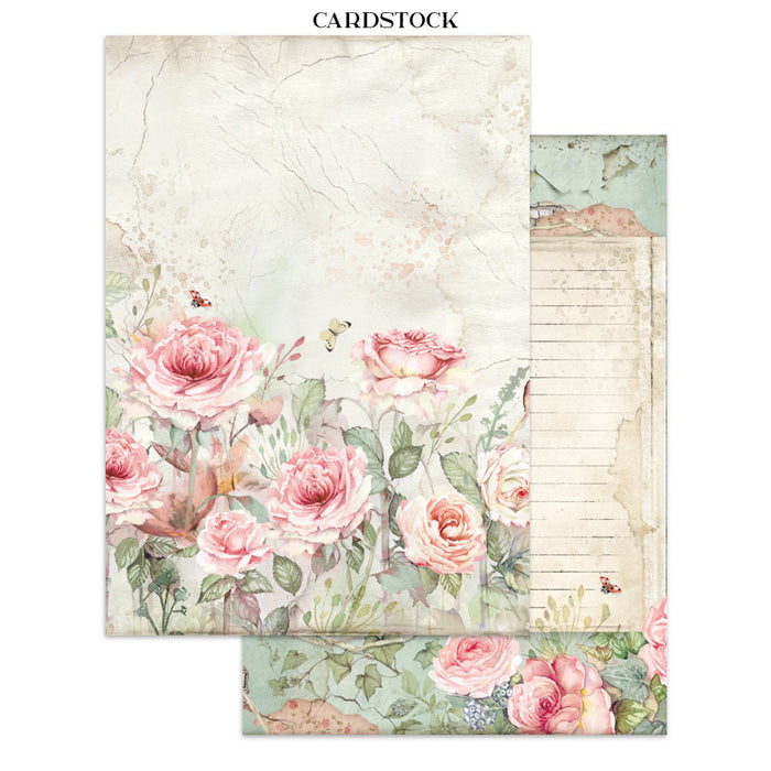 Stamperia House Of Roses Junk Journal Stickers Cut-outs Backgrounds