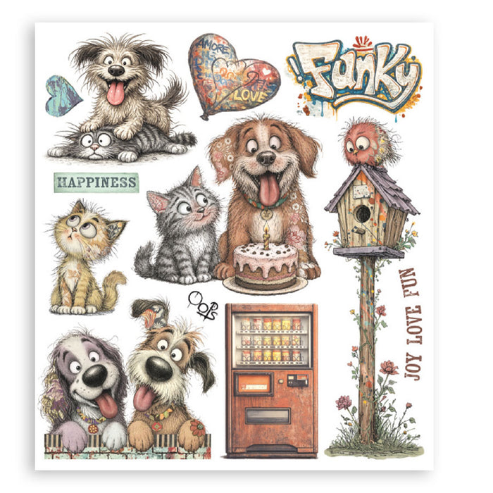 Stamperia Paper Furry Friends 2 Rub On Transfers - Assorted Pack