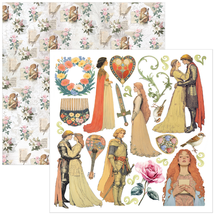 Ciao Bella Paper Courtly Love 6" x 6" Fussy Cut Pad
