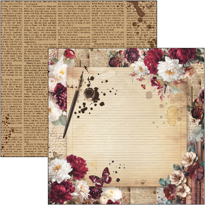 Ciao Bella Book Lovers 12" x 12" Scrapbooking Paper Set