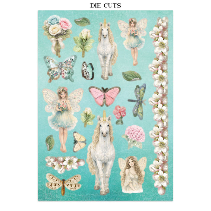 Stamperia Paper Wonderland Junk Journal Stickers Cut-outs Backgrounds