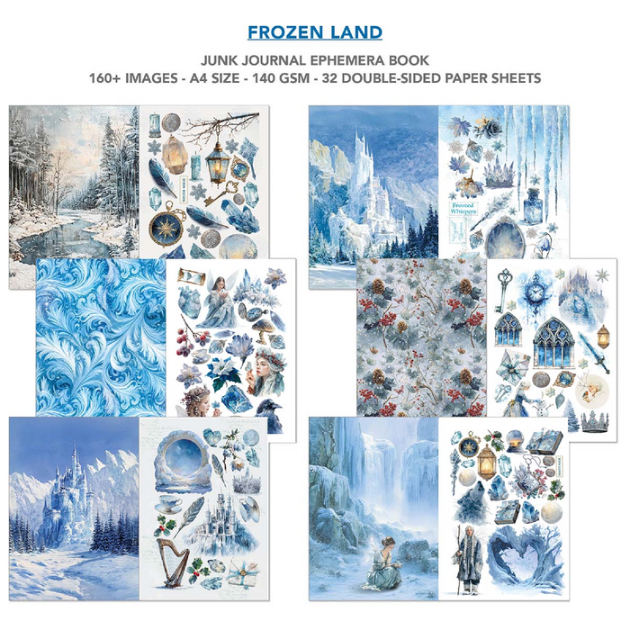 Ciao Bella Frozen Land A4 Junk Journal & Ephemera Book