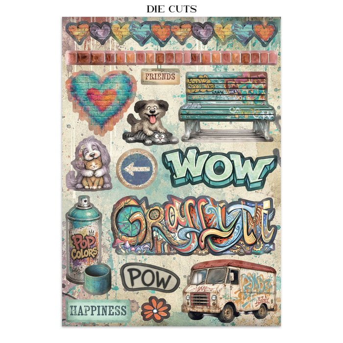 Stamperia Paper Furry Friends 2 Junk Journal Stickers Cut-outs Backgrounds