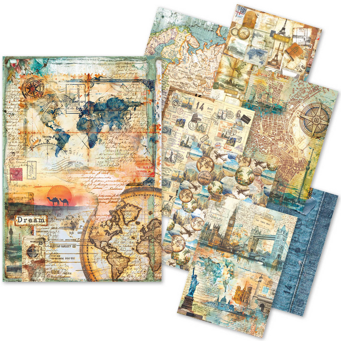 Ciao Bella Wanderlust A5 Mixed Rice Paper 8pc