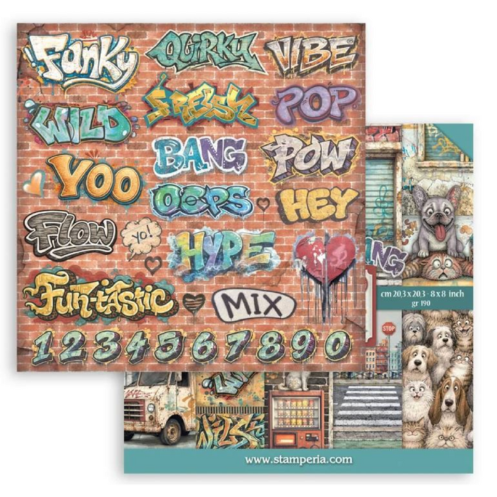 Stamperia Furry Friends 2 8" x 8" Scrapbooking Paper Pad
