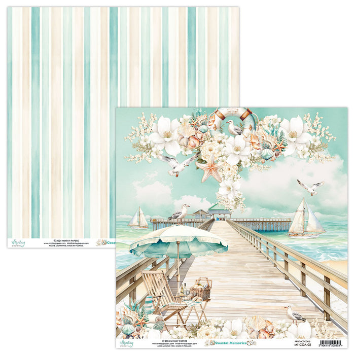 Mintay Coastal Memories 12" x"12 Scrapbooking Paper Set
