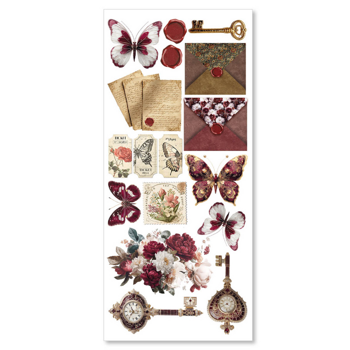 Ciao Bella Book Lovers Art Transparent Stickers 5pc