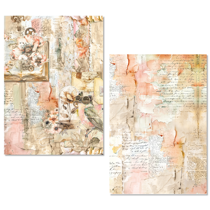 Ciao Bella Paper Lost in Time A5 Mixed Rice Paper 8pc