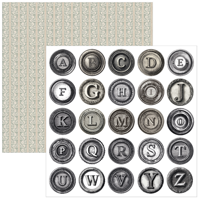 Ciao Bella Typographic 6" x 6" Fussy Cut Pad