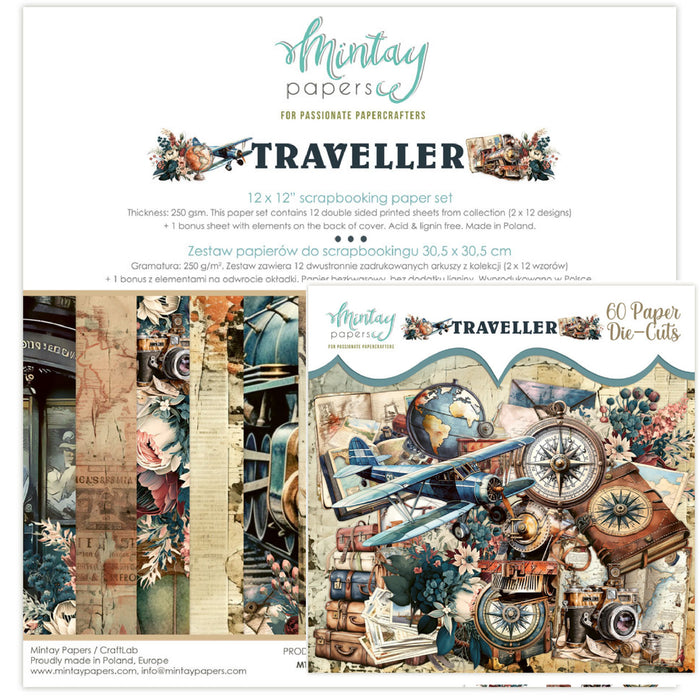 Mintay Traveller 12" x"12 Scrapbooking Paper (Bundle)