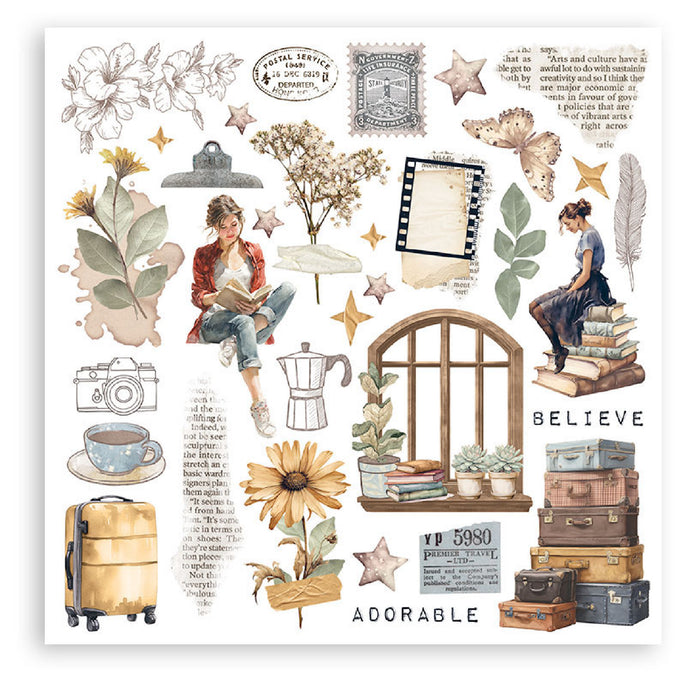 Stamperia Secret Diary Rub On Transfers - Assorted Pack