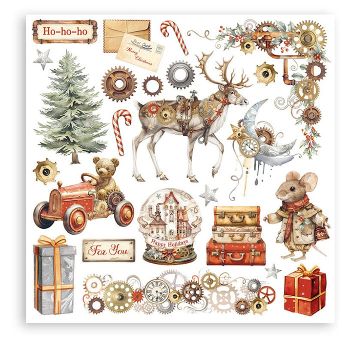 Stamperia Gear Up For Christmas Rub On Transfers - Assorted Pack