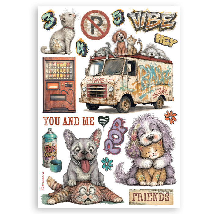 Stamperia Paper Furry Friends 2 A5 Washi Pad