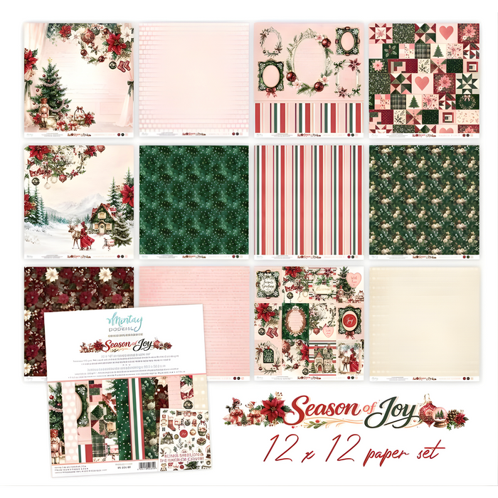 Mintay Season Of Joy 12" x"12 Scrapbooking Paper Set