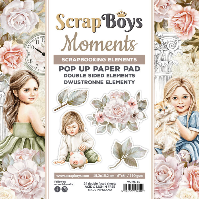 ScrapBoys Moments 6" x"6 Pop Up Paper Pad