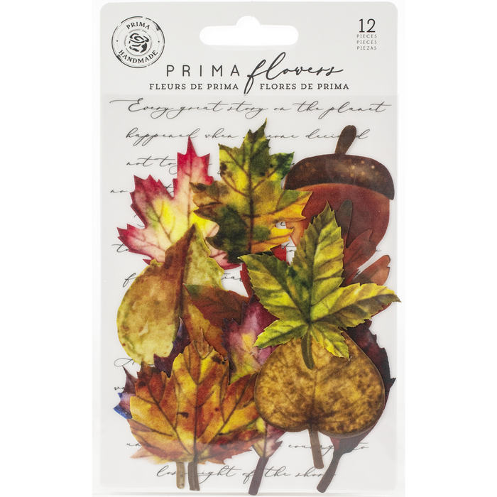 Prima Marketing Fall Pine Fabric Leaves 12pc