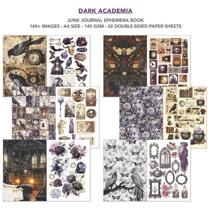 Ciao Bella Dark Academia A4 Junk Journal & Ephemera Book