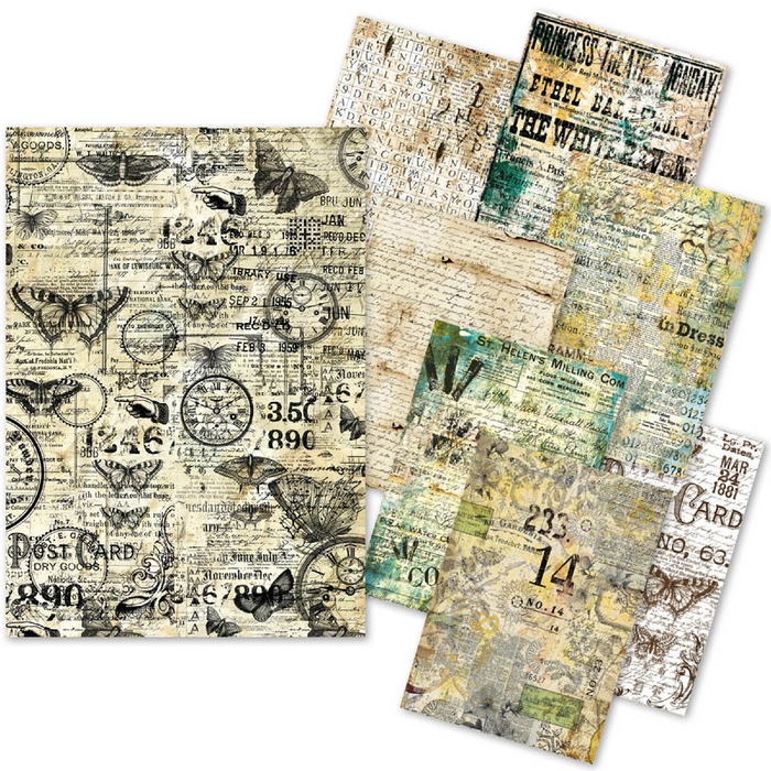 Ciao Bella Craftmix Time Capsule Mixed A5 Paper Pack 8pc