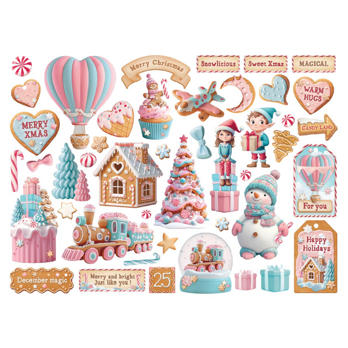 Stamperia Candy Christmas Assorted Die Cuts