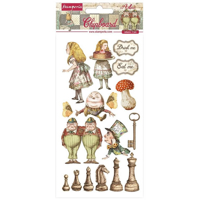 Stamperia Alice 6"x12" Chipboard (Alice through the looking glass)