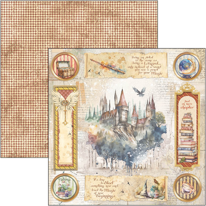 Ciao Bella Paper Wizard Academy 8" x 8" Scrapbooking Paper Set
