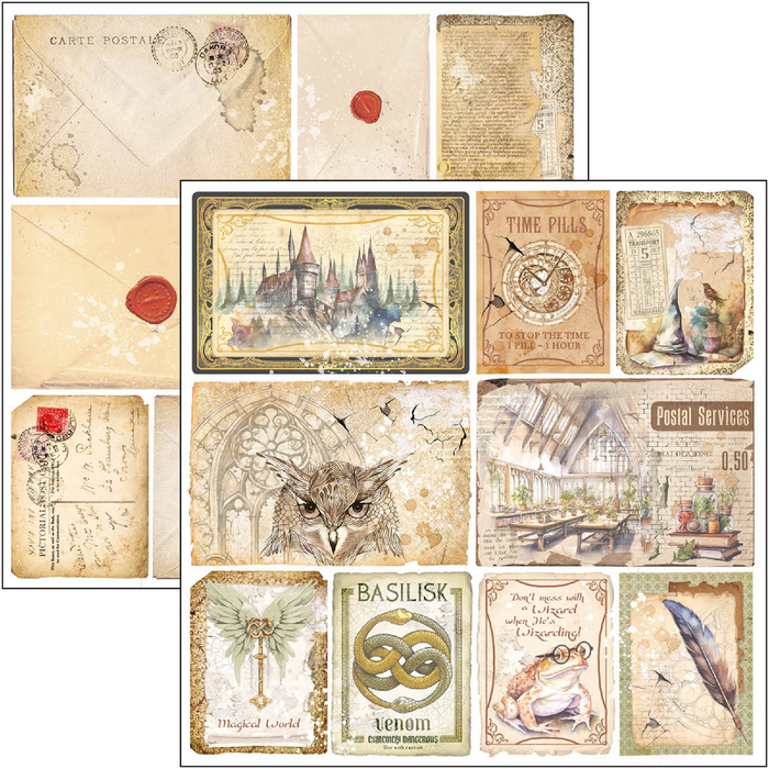 Ciao Bella Paper Wizard Academy 8" x 8" Scrapbooking Paper Set