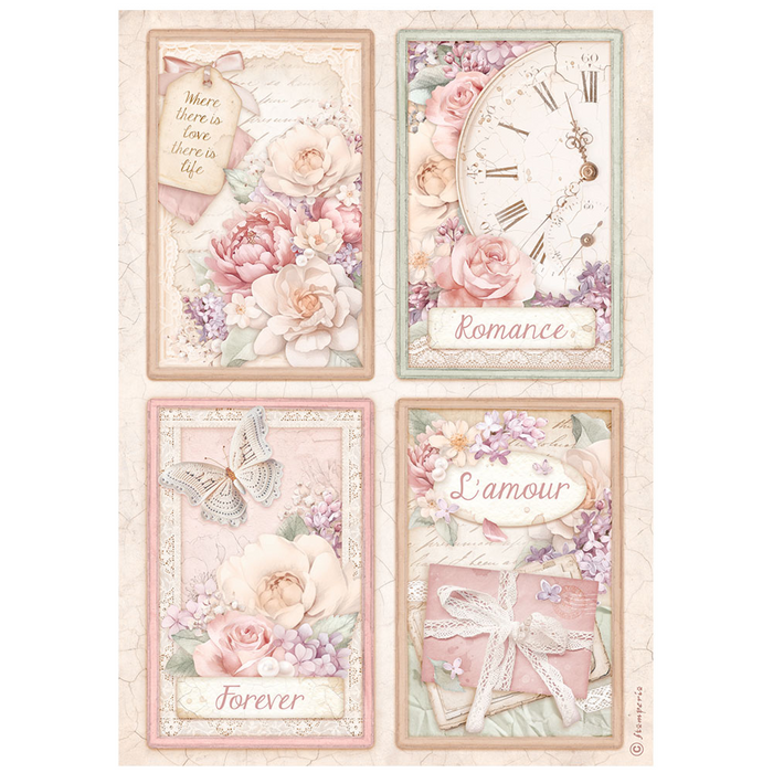 Stamperia Romance Forever A4 Rice Paper (Cards)