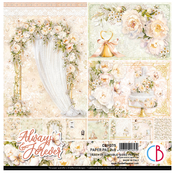 Ciao Bella Always & Forever 8" x 8" Scrapbooking Paper Set