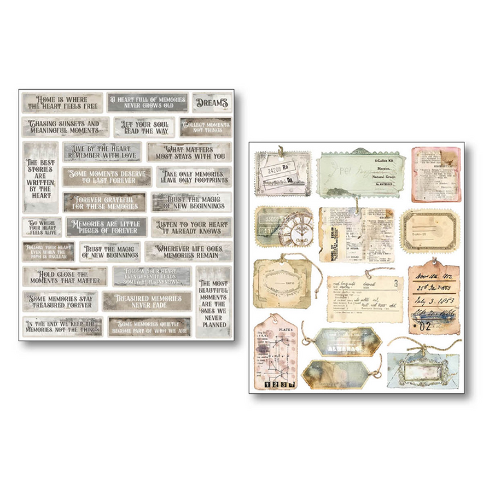 Ciao Bella Paper Lost in Time Sticker Set 10pc