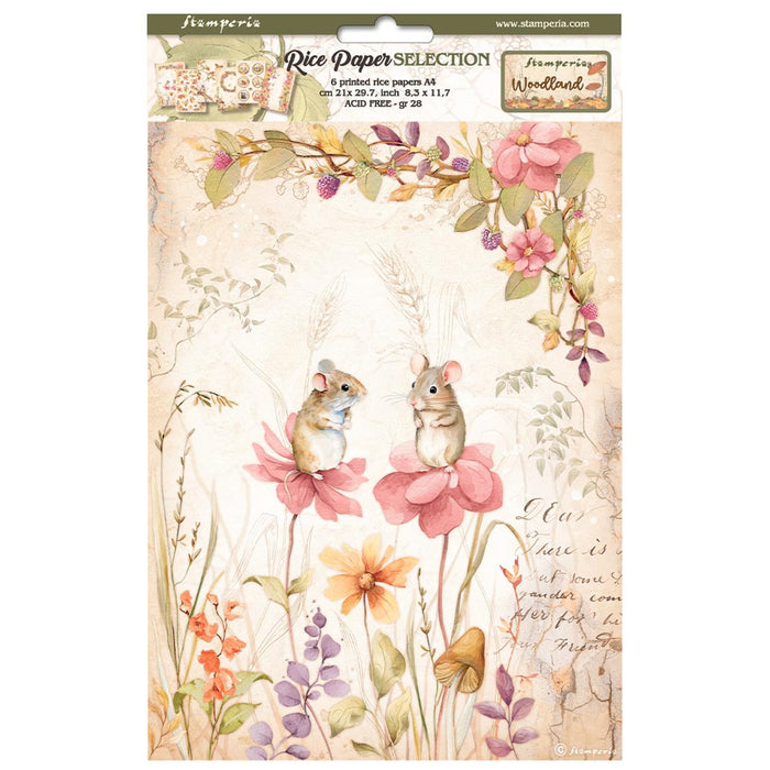 Stamperia Woodland A4 Rice Paper Selection Pack