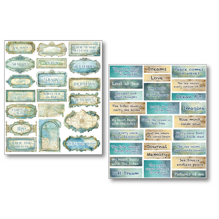 Ciao Bella Paper Edge of the Ocean Sticker Set 10pc