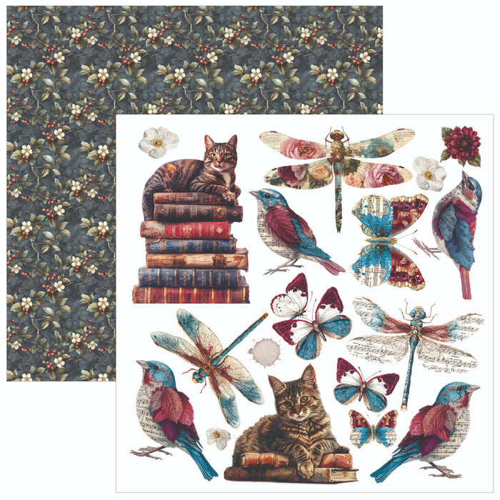 Ciao Bella Paper Bohemian Burgundy 6" x 6" Fussy Cut Pad