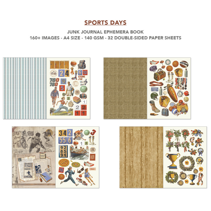 Ciao Bella Sports Days A4 Junk Journal & Ephemera Book