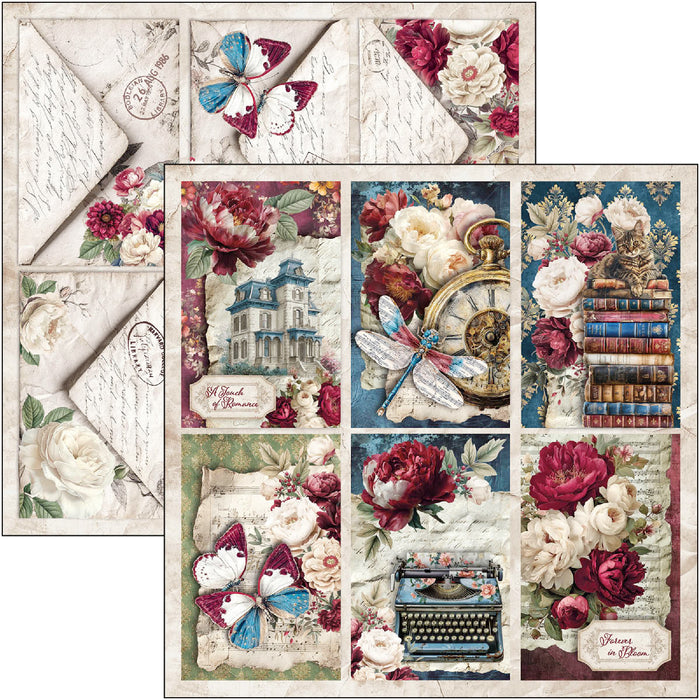 Ciao Bella Paper Bohemian Burgundy 12" x 12" Scrapbooking Paper Set