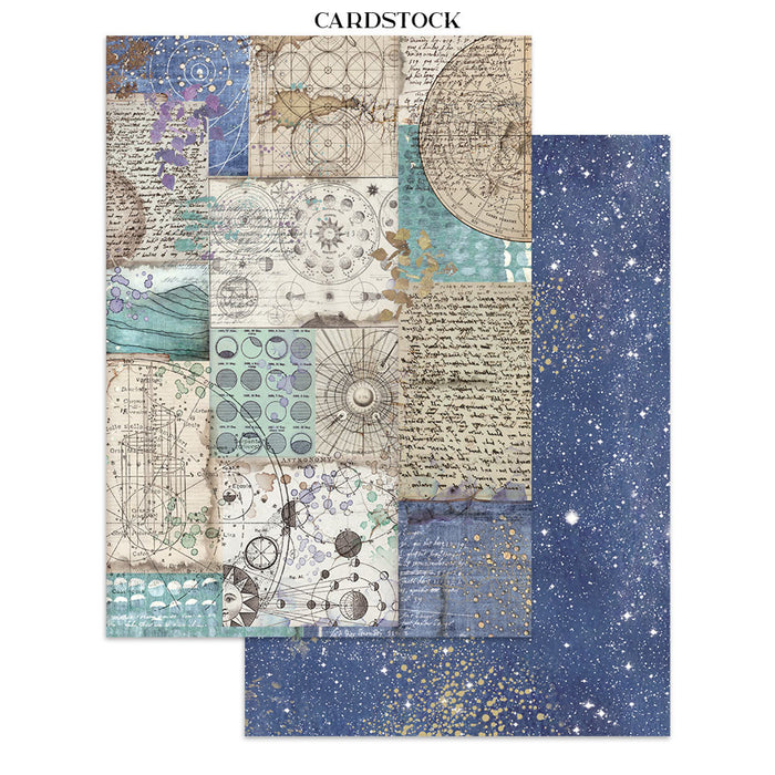 Stamperia Paper Cosmos Infinity Junk Journal Stickers Cut-outs Backgrounds