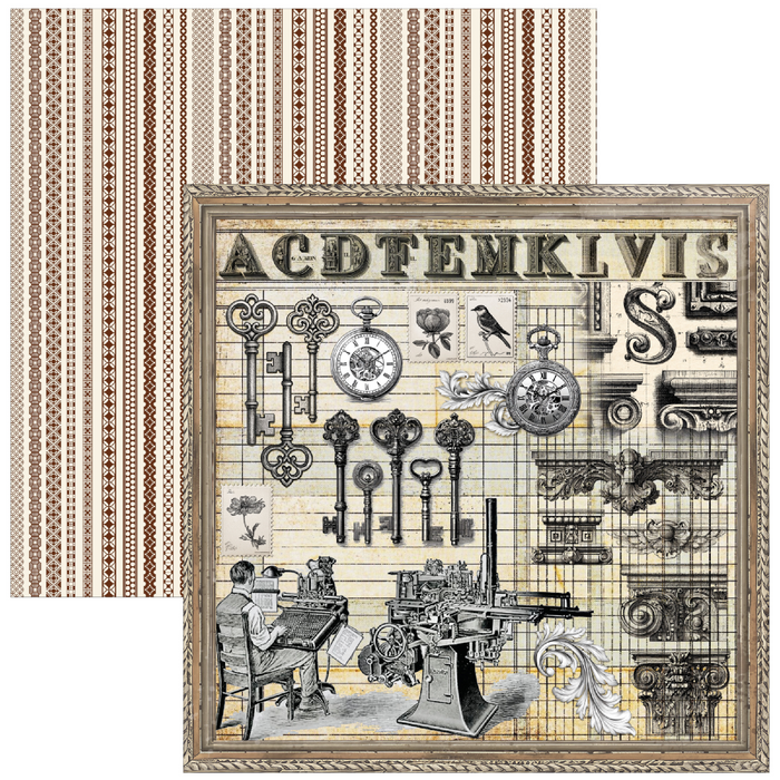 Ciao Bella Typographic 12" x 12" Patterns Scrapbooking Paper Set