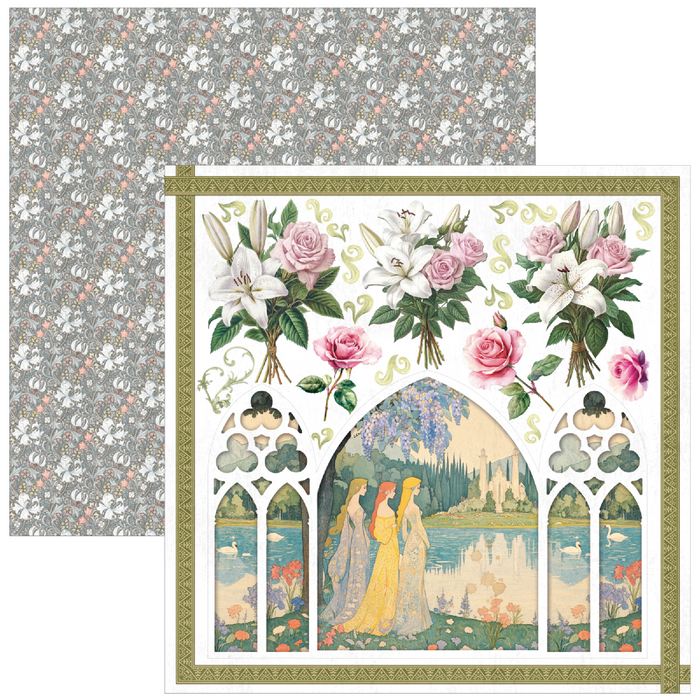 Ciao Bella Paper Courtly Love 12" x 12" Patterns Scrapbooking Paper Set