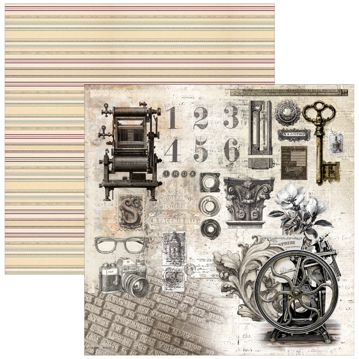 Ciao Bella Typographic 8" x 8" Scrapbooking Paper Set