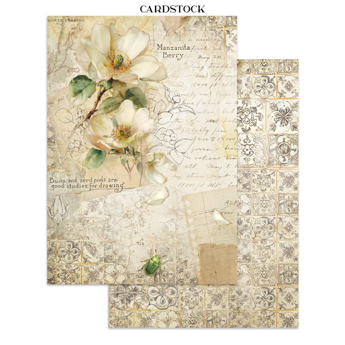 Stamperia Paper All Around Junk Journal Stickers Cut-outs Backgrounds