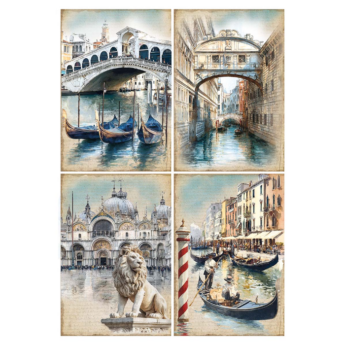 Ciao Bella A Walk In Venice A5 Mixed Rice Paper 8pc