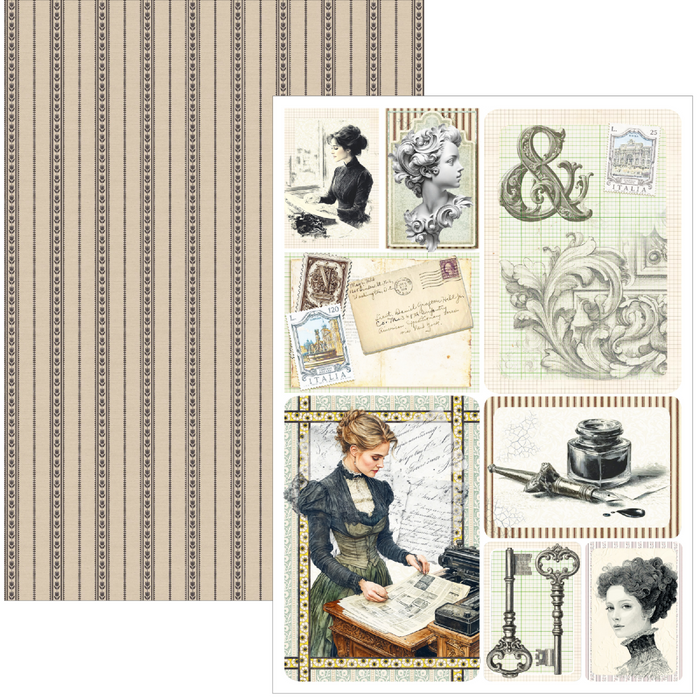 Ciao Bella Typographic A4 Scrapbooking Paper Set