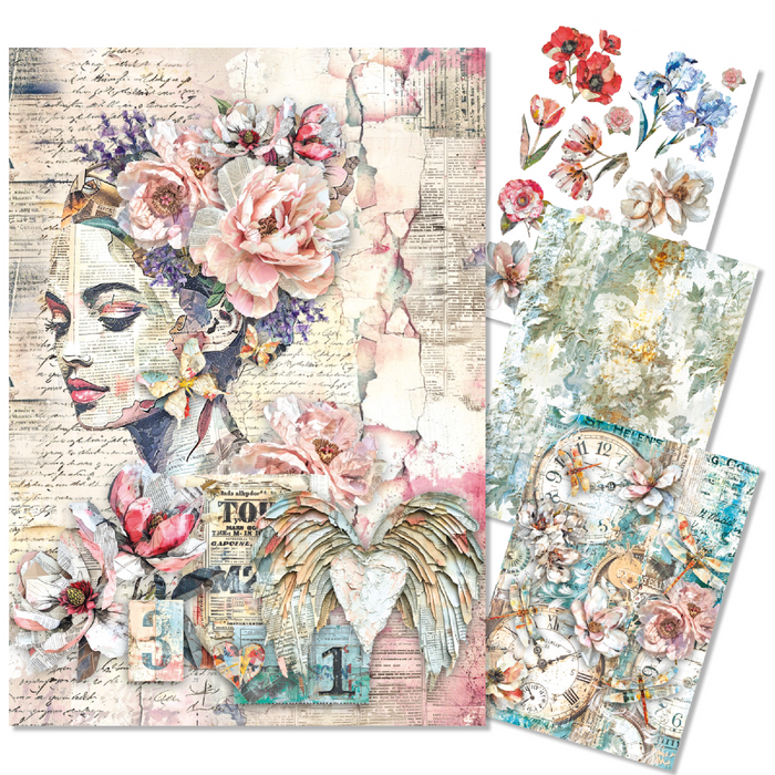 Ciao Bella Paper The Sound Of Spring A4 Mixed Rice Paper Set 4pc